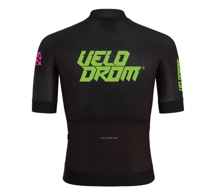 Velodrom Raceday Jersey - Black/Electric Green Late Drop